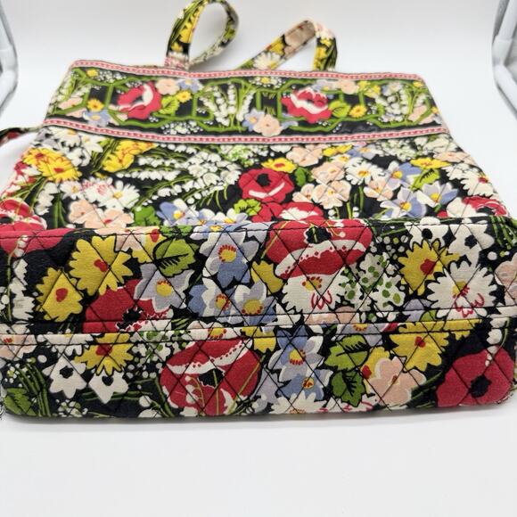 Vera Bradley Poppy Fields Floral Quilted Toggle Tote Purse 13"H x 14"W x 4”D - Picture 8 of 13